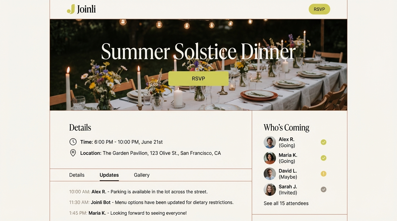 Joinli event details